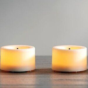 Pottery Barn's Accent Wax-Dipped Flameless Tealights, 4pk